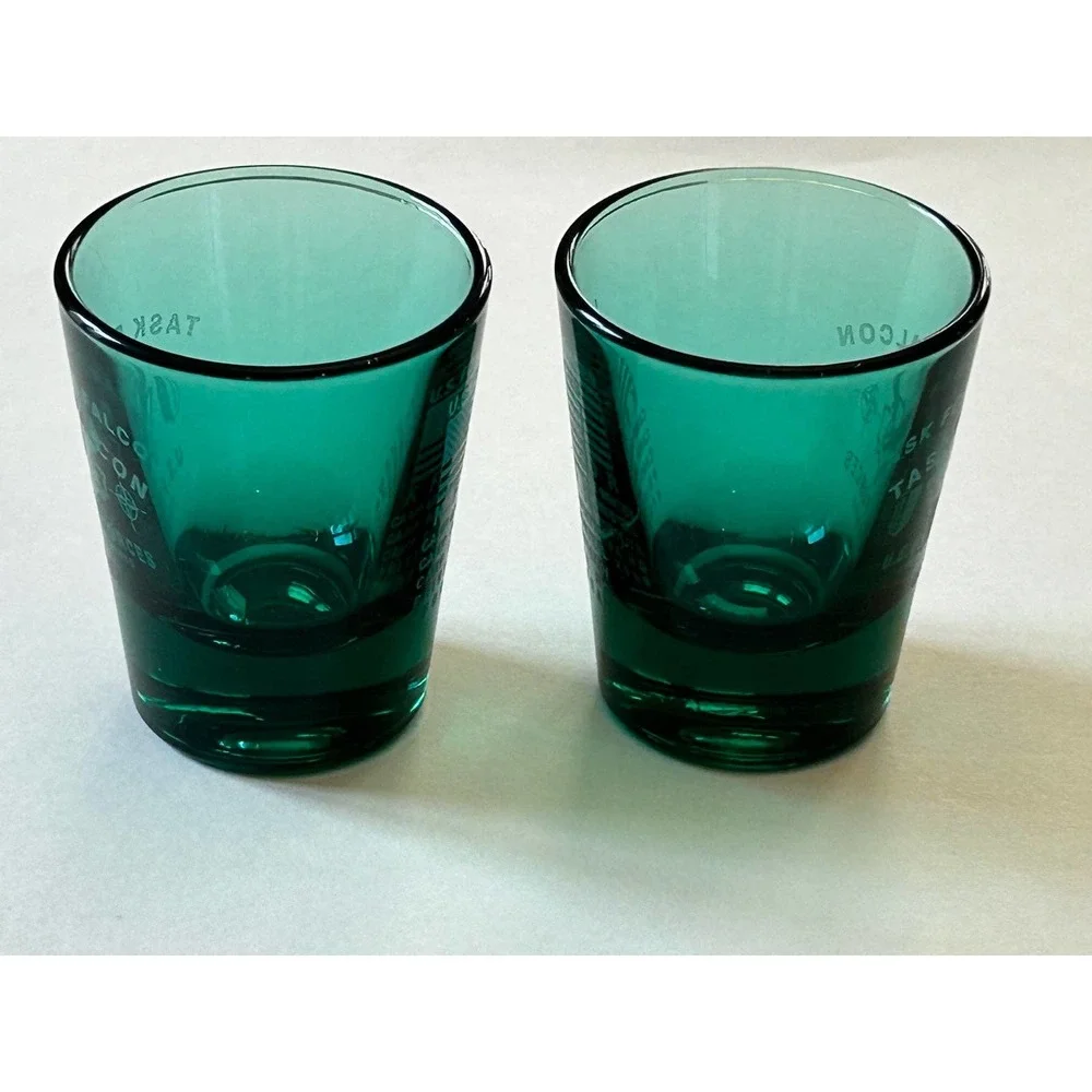 Set Of Two U.S.‎ Forces~Task Force Falcon Shot Glasses